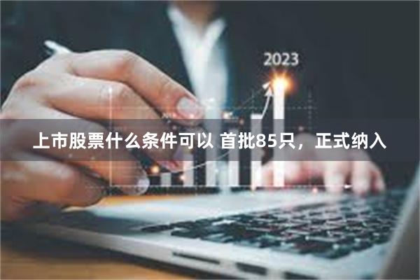 上市股票什么条件可以 首批85只，正式纳入